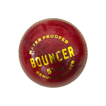 N.A Miru - Bouncer Cricket Leather Ball  -  Red