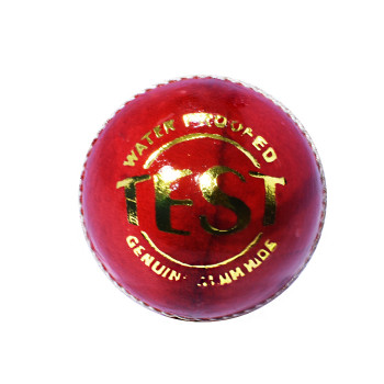 Test Cricket Leather Ball  -  Red