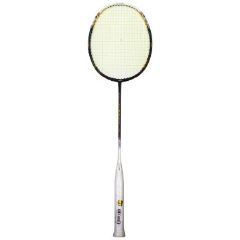 Flutter FF Attk Badminton Racket  -  Black, White, Strung