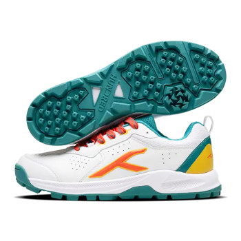 Hyperdrive Cricket Shoes  -  9, Green,White,Orange, Mens