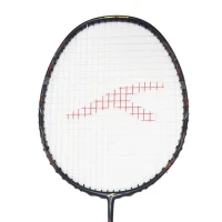 Mega Force-(Strung) Badminton Racket  -  Black, Strung