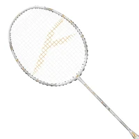 Glory Limited Edition Badminton Racket  -  White, Strung