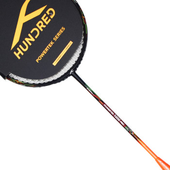 Powertek 1000 Pro Badminton Racket  -  Navy,Orange, Strung