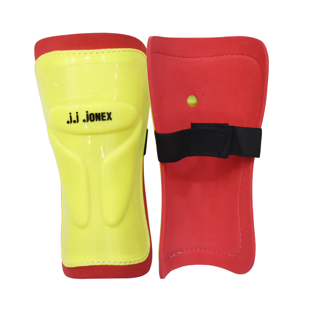Jonex Economy Football Shin Guard  -  Red,Yellow, Adult