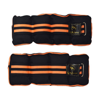 Ankle Gym Weight Band  -  2 Kg, Black,Orange