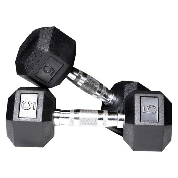 Hexagon Gym Dumbell  -  Black, 5 Kg