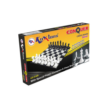 Gift Set Chess Board  -  Black,White, 7 Inch, Plastic