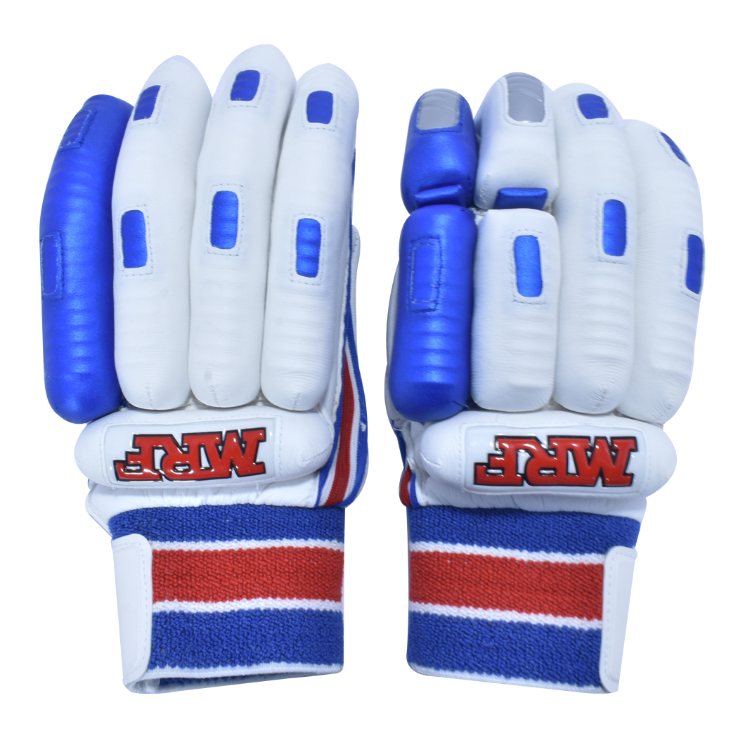 MRF Grand Jr Cricket Batting Glove - Youth, Blue, Right-handed