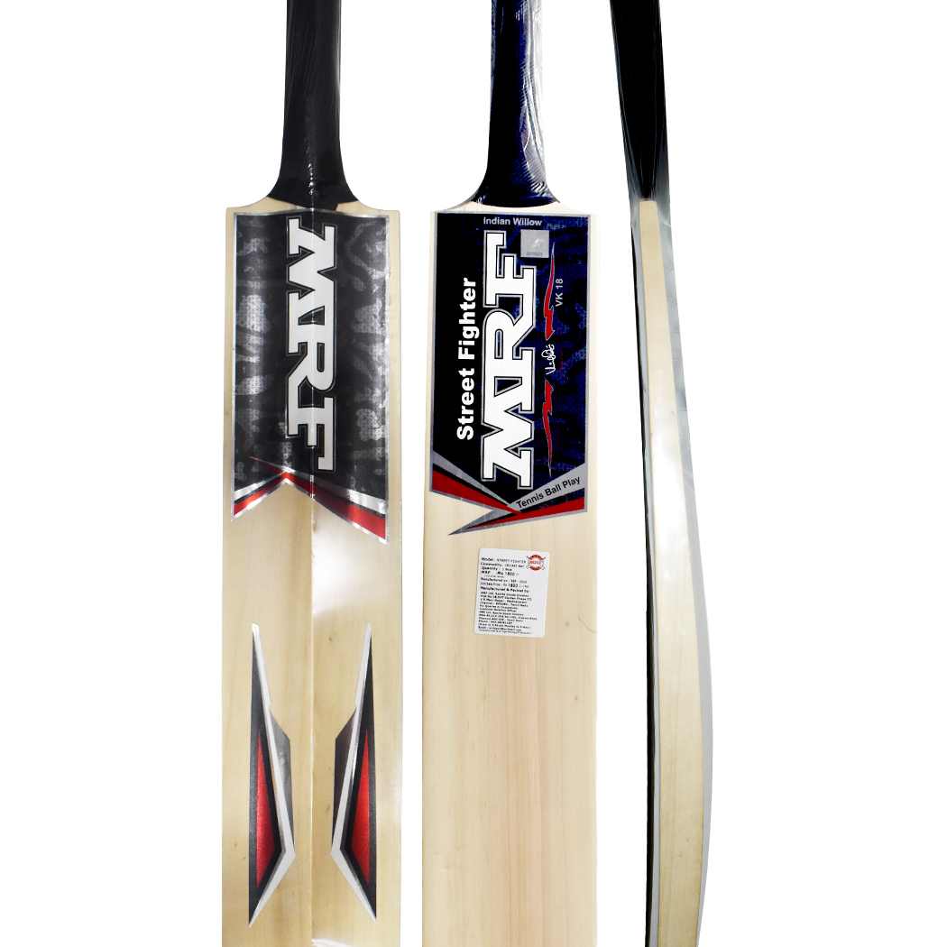 MRF PW Street Fighter Cricket Tennis Ball Bat  -  SH, Popular Willow