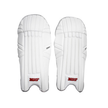 Genius Cricket Wicket Keeping Leg Guard  -  Mens, White