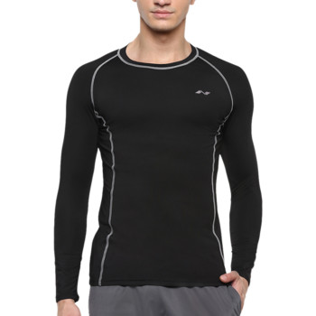 Compression Tee T-Shirt  - S, Black, Mens
