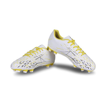 Spear Stud Football Shoes  -  7, White, Yellow, Mens