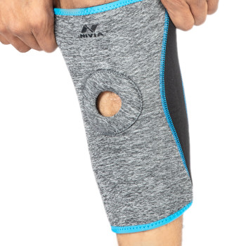 Orthopedic With Patela Hole Knee Support  -  L, Grey,Black
