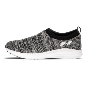 Knitflex Athletic Running Shoes  -  8, Grey,Black, Mens