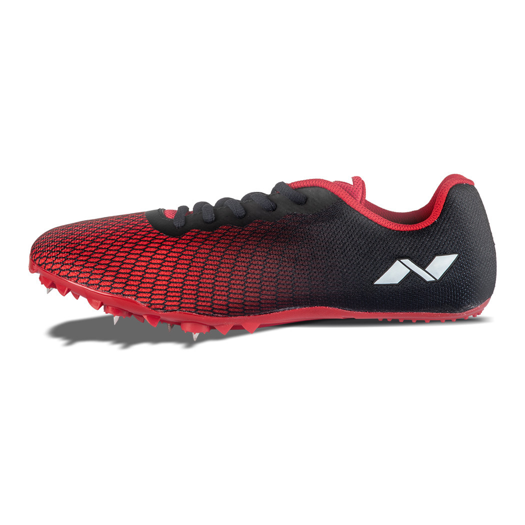 Nivia Stride 2.0 Athletic Track & Field Shoes  -  Red, Black, Mens, 4