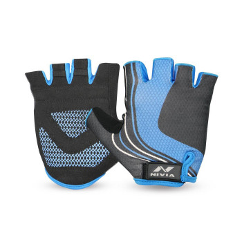 Coral Gym Gloves  -  M, Blue,Grey
