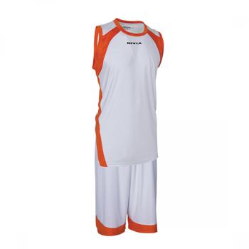 Phantom Jersey Basketball T-Shirt and Shorts Set  -  XXXL, White, Orange