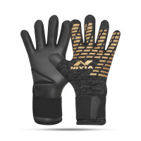 Ashtang Gold Football Goalkeeper Gloves  -  S, Black, Boys