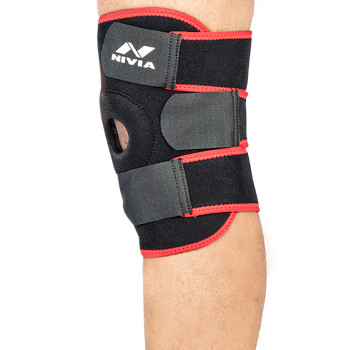 Performance Knee Support  -  Free Size, Red,Black