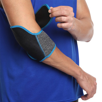Orthopedic With Velcro Elbow Support  -  S, Blue,Grey,Black