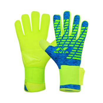 Ashtang Football Goalkeeper Gloves  -  Mens, M, Blue, Green
