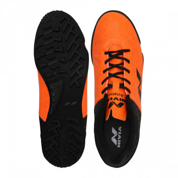 nivia aviator football shoes black orange