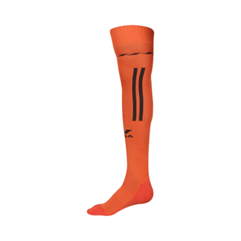 Soccer Football Stocking  -  Mens, M, Black, Orange