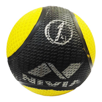 Soft Gym Medicine Ball  -  1 Kg, Black, Yellow
