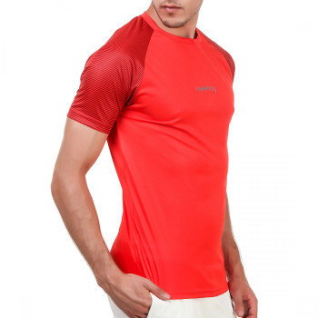City Round T-Shirt  -  S, Red, Mens