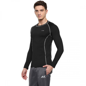 Compression Tee T-Shirt  - XXL, Black, Mens