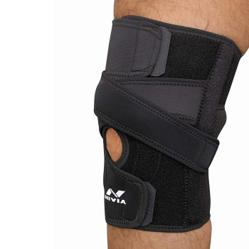 Sportho Open Patella Knee Support  -  Free Size, Black