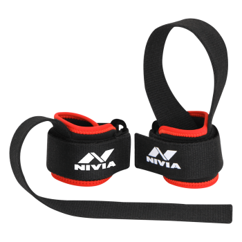 Fitness Bar Weight Lifting Strap  -  Standard, Red, Black
