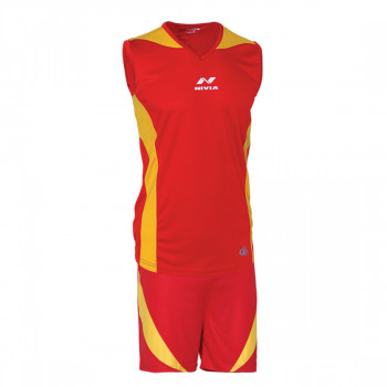 Flash Jersey Volleyball T-Shirt and Lower set  -  S, Red