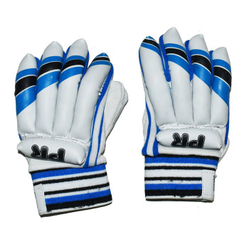 DELUXE Cricket Batting Glove  -  Blue,Black,White, Sub-Junior, Left-ha