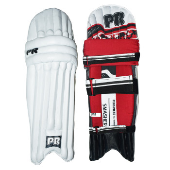 Smasher Cricket Leg Guard  -  Youth, Right-handed, White