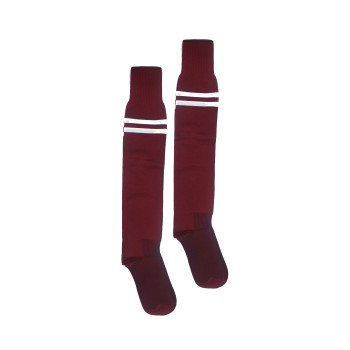 Football Stocking  -  Mens, L, White,Maroon