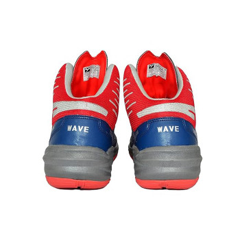 red white and navy blue basketball shoes
