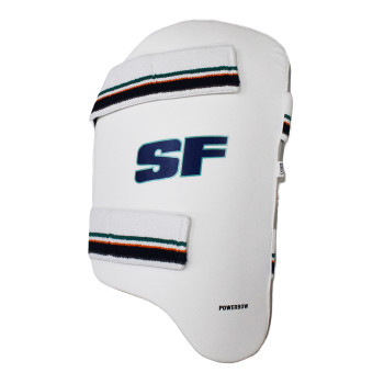 Power Bow Cricket Thigh Pad  -  Mens, White, Right-handed