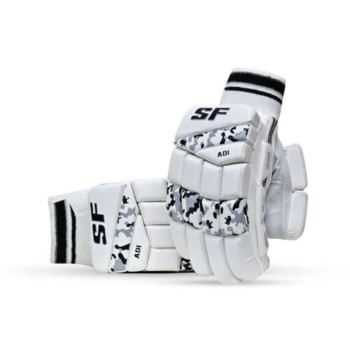Camo Adi Cricket Batting Glove  -  Youth, White, Right-handed