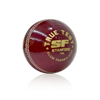 True Test Cricket Leather Ball  -  Red