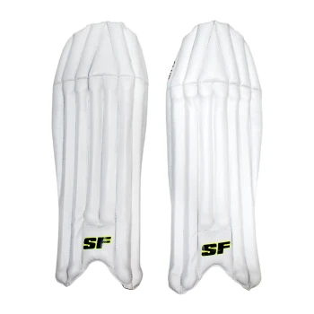 Clublite Cricket Wicket Keeping Leg Guard  -  Boys, White