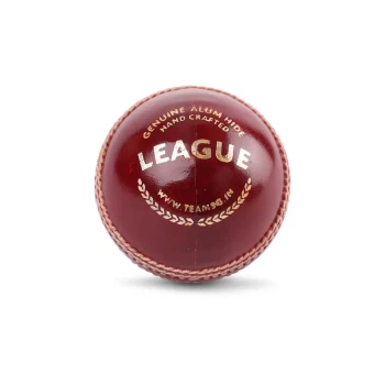League Cricket Leather Ball  -  Red
