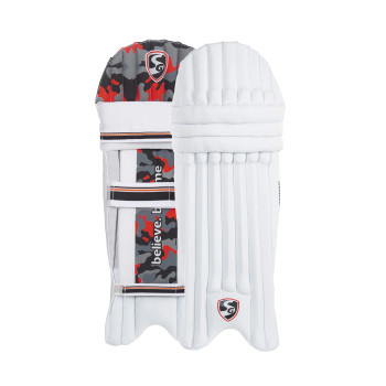 Optipro Cricket Leg Guard  -  Sub-Junior, White, Right-handed