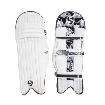Phoenix Lite RH Cricket Leg Guard  -  Mens, Black,White, Right-handed