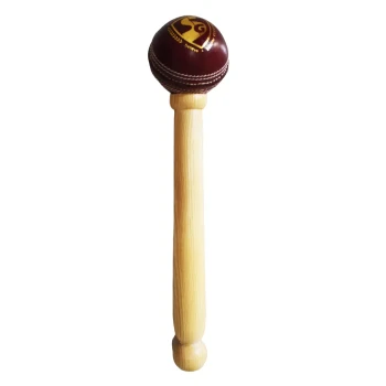 Ball Cricket Bat Mallet  -  Brown, Single Sided