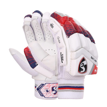 RP Lite Cricket Batting Glove  -  Mens, Red,White, Right-handed