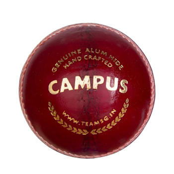Campus Cricket Leather Ball  -  Red
