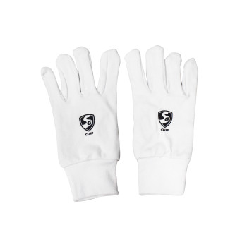 Club Cricket Batting Inner Glove  -  XS. Junior, White