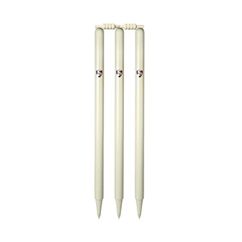 Club Cricket Stumps  -  White, Pack Of 6