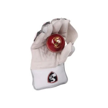 Super Club Cricket Wicket Keeping Gloves  -  Mens, Red,White